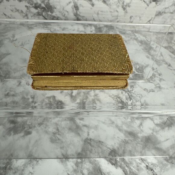 Vintage Helena Rubinstein Gold Tone Mirrored Compact Rhinestone Embellished - Picture 8 of 11